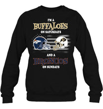Load image into Gallery viewer, I'm Colorado Buffaloes on Saturdays and Denver Broncos on Sundays shirt
