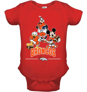Denver Broncos mickey donald goofy fan shirt
