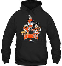 Load image into Gallery viewer, Denver Broncos mickey donald goofy fan shirt
