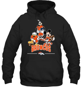 Denver Broncos mickey donald goofy fan shirt