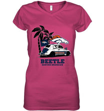 Load image into Gallery viewer, Beetle Denver Broncos on beach shirt
