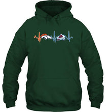 Load image into Gallery viewer, Denver Broncos Colorado Avalanche heartbeat shirt

