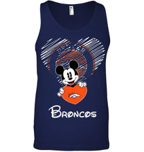 Load image into Gallery viewer, Mickey loves Denver Broncos fan hoodie
