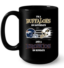 Load image into Gallery viewer, I'm Colorado Buffaloes on Saturdays and Denver Broncos on Sundays shirt
