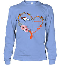 Load image into Gallery viewer, Denver Broncos butterfly heart shirt
